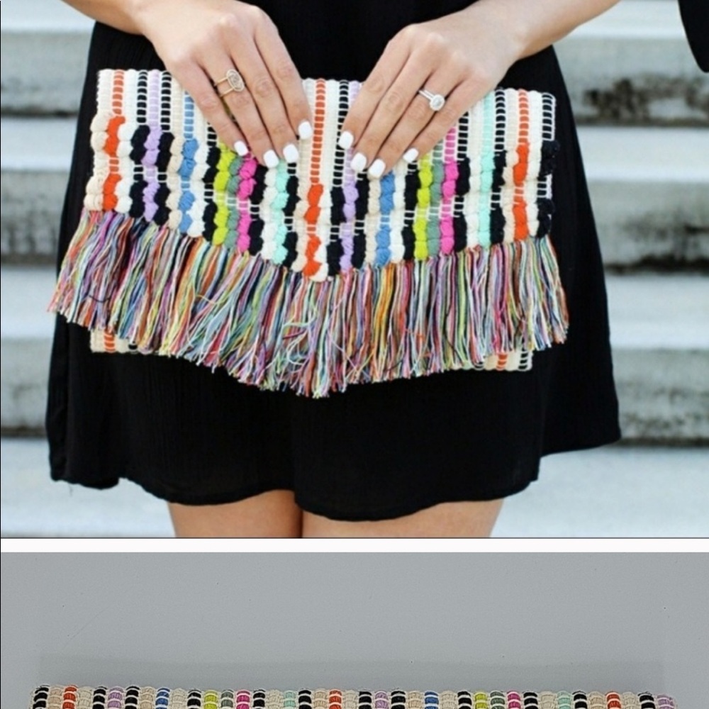 Stella & Dot super cute rainbow clutch